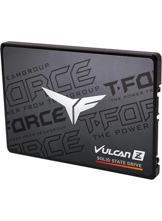 تيم جروب محرك أقراص الحالة الصلبة الداخلي TEAMGROUP T-Force Vulcan Z بسعة 512 جيجابايت، ذاكرة تخزين مؤقتة SLC، ذاكرة NAND ثلاثية الأبعاد TLC، مقاس 2.5 بوصة، واجهة SATA III (سرعة قراءة/كتابة تصل إلى 530/470 ميجابايت/ثانية) T253TZ512G0C101 - Image 2